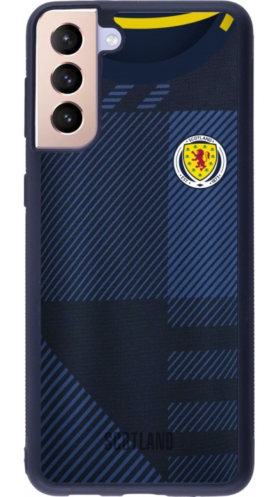 Coque Samsung Galaxy S21+ 5G - Silicone rigide noir Maillot de football Ecosse personnalisable