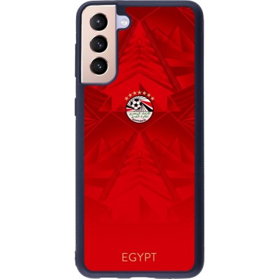 Coque Samsung Galaxy S21+ 5G - Silicone rigide noir Maillot de football E?gypte 2026 personnalisable