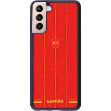 Coque Samsung Galaxy S21+ 5G - Silicone rigide noir Maillot de football Espagne 2026 personnalisable