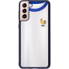 Samsung Galaxy S21+ 5G Case Hülle - Silikon schwarz Frankreich Away personalisierbares Fussballtrikot