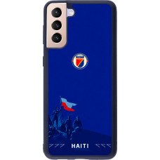 Coque Samsung Galaxy S21+ 5G - Silicone rigide noir Maillot de football Haiti 2026 personnalisable