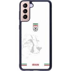 Coque Samsung Galaxy S21+ 5G - Silicone rigide noir Maillot de football Iran 2026 personnalisable