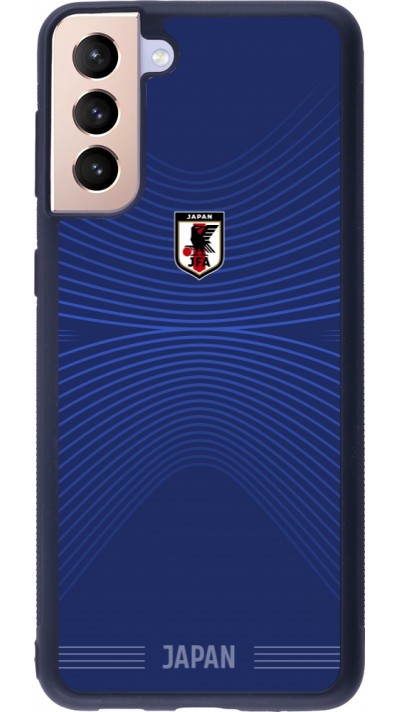 Coque Samsung Galaxy S21+ 5G - Silicone rigide noir Maillot de football Japon 2026 personnalisable