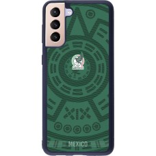 Coque Samsung Galaxy S21+ 5G - Silicone rigide noir Maillot de football Mexique 2026 personnalisable