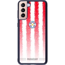 Coque Samsung Galaxy S21+ 5G - Silicone rigide noir Maillot de football Paraguay 2026 personnalisable