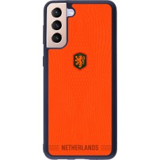 Coque Samsung Galaxy S21+ 5G - Silicone rigide noir Maillot de football Pays-Bas 2026 personnalisable