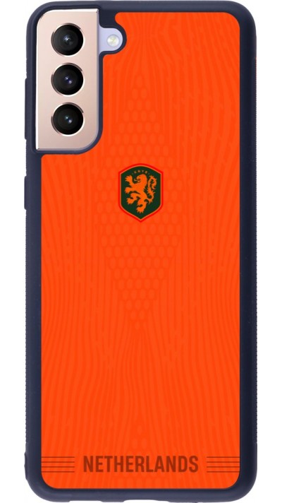 Coque Samsung Galaxy S21+ 5G - Silicone rigide noir Maillot de football Pays-Bas 2026 personnalisable
