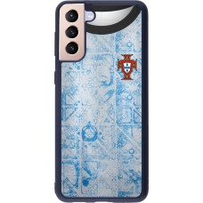 Samsung Galaxy S21+ 5G Case Hülle - Silikon schwarz Portugal Away personalisierbares Fussballtrikot