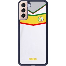 Samsung Galaxy S21+ 5G Case Hülle - Silikon schwarz Senegal 2022 personalisierbares Fußballtrikot