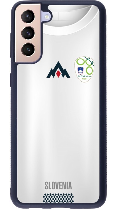 Coque Samsung Galaxy S21+ 5G - Silicone rigide noir Maillot de football Slovénie
