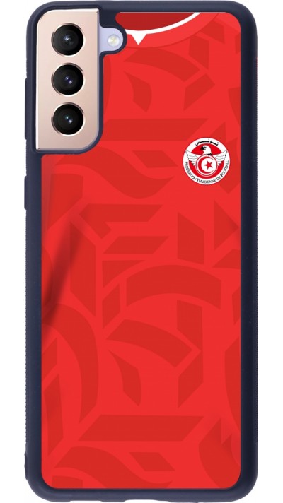 Samsung Galaxy S21+ 5G Case Hülle - Silikon schwarz Tunesien 2022 personalisierbares Fussballtrikot
