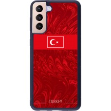 Coque Samsung Galaxy S21+ 5G - Silicone rigide noir Maillot de football Turquie 2026 personnalisable
