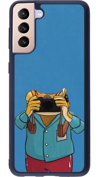 Coque Samsung Galaxy S21+ 5G - Silicone rigide noir Frog with camera DTMF