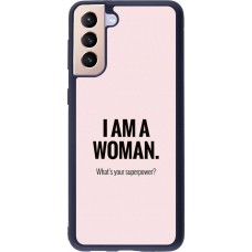 Hülle Samsung Galaxy S21+ 5G - Silikon schwarz I am a woman