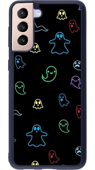 Samsung Galaxy S21+ 5G Case Hülle - Silikon schwarz Halloween 2024 colorful ghosts