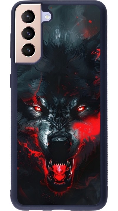 Samsung Galaxy S21+ 5G Case Hülle - Silikon schwarz Halloween 2024 mad werewolf