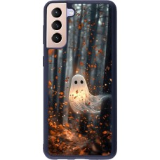 Samsung Galaxy S21+ 5G Case Hülle - Silikon schwarz Halloween 2025 Ghost in the forest