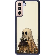 Coque Samsung Galaxy S21+ 5G - Silicone rigide noir Halloween 2025 Ghost gardener