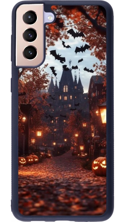 Samsung Galaxy S21+ 5G Case Hülle - Silikon schwarz Halloween 2025 Haunted house
