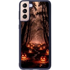 Samsung Galaxy S21+ 5G Case Hülle - Silikon schwarz Halloween 2025 Road of Terrifying Pumpkins