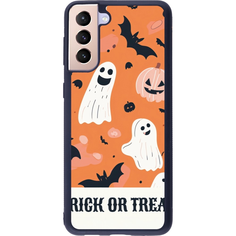 Samsung Galaxy S21+ 5G Case Hülle - Silikon schwarz Halloween 2025 Trick or treat