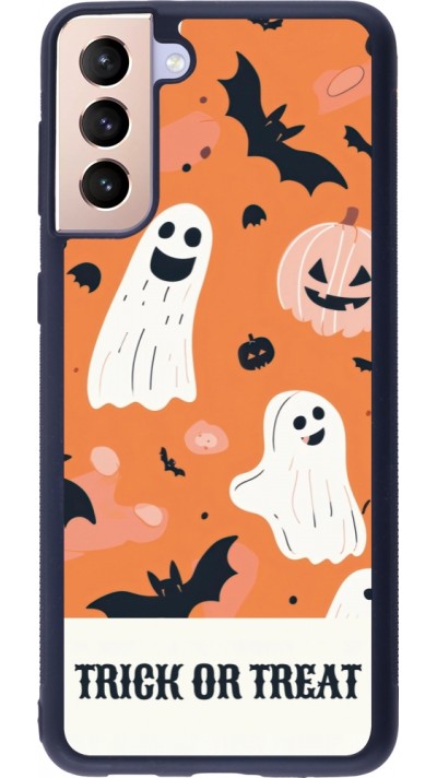 Coque Samsung Galaxy S21+ 5G - Silicone rigide noir Halloween 2025 Trick treat