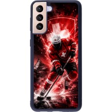 Coque Samsung Galaxy S21+ 5G - Silicone rigide noir Hockey World Championship Player