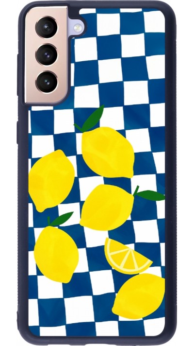 Coque Samsung Galaxy S21+ 5G - Silicone rigide noir Illustration lemons 2026
