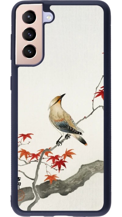 Coque Samsung Galaxy S21+ 5G - Silicone rigide noir Japanese Bird