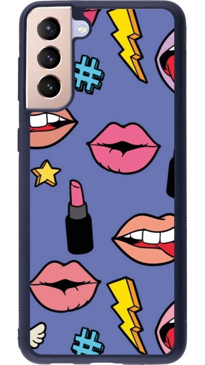 Coque Samsung Galaxy S21+ 5G - Silicone rigide noir Lips and lipgloss