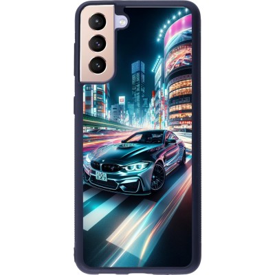 Coque Samsung Galaxy S21+ 5G - Silicone rigide noir BMW M4 Tokyo Night