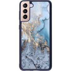 Coque Samsung Galaxy S21+ 5G - Silicone rigide noir Marble 04
