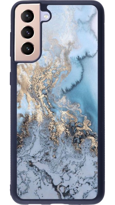 Coque Samsung Galaxy S21+ 5G - Silicone rigide noir Marble 04