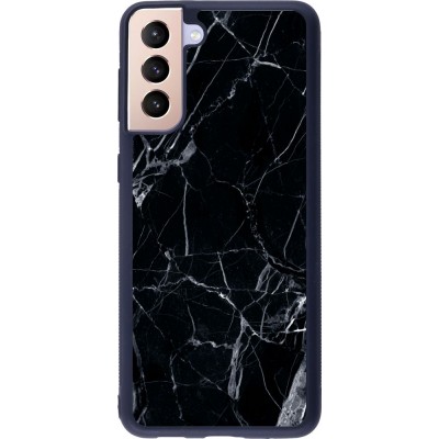 Hülle Samsung Galaxy S21+ 5G - Silikon schwarz Marble Black 01