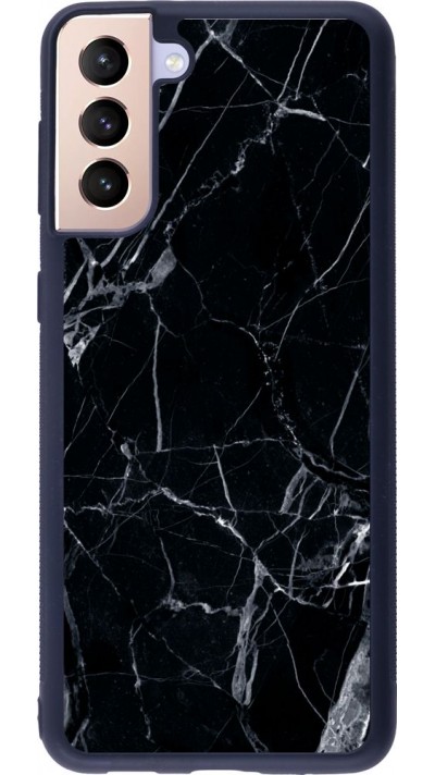 Coque Samsung Galaxy S21+ 5G - Silicone rigide noir Marble Black 01