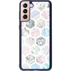 Samsung Galaxy S21+ 5G Case Hülle - Silikon schwarz Marble Everything