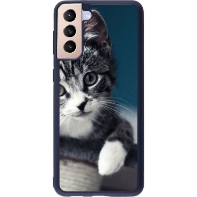 Hülle Samsung Galaxy S21+ 5G - Silikon schwarz Meow 23