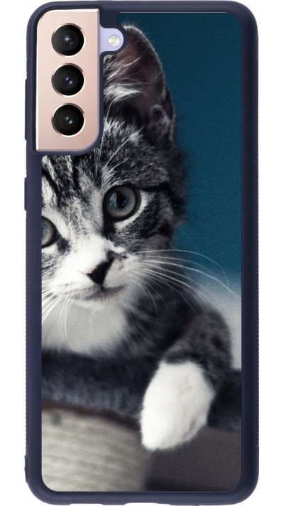 Coque Samsung Galaxy S21+ 5G - Silicone rigide noir Meow 23