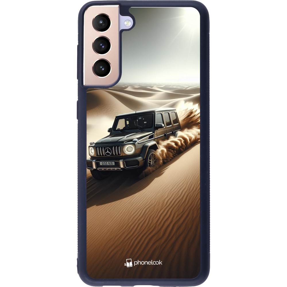 Samsung Galaxy S21+ 5G Case Hülle - Silikon schwarz Mercedes G Drift Wueste