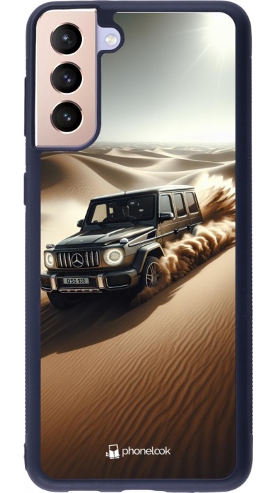 Coque Samsung Galaxy S21+ 5G - Silicone rigide noir Mercedes G Drift Desert