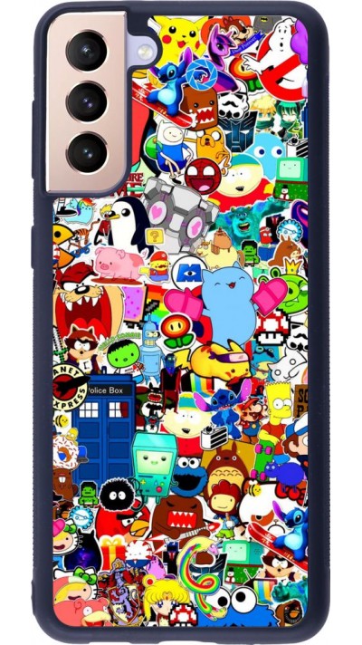 Coque Samsung Galaxy S21+ 5G - Silicone rigide noir Mixed cartoons
