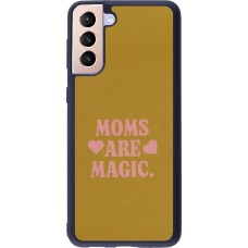 Coque Samsung Galaxy S21+ 5G - Silicone rigide noir Mom 2026 Are Magic