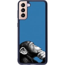 Coque Samsung Galaxy S21+ 5G - Silicone rigide noir Monkey Pop Art