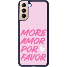 Samsung Galaxy S21+ 5G Case Hülle - Silikon schwarz More amor porfavor