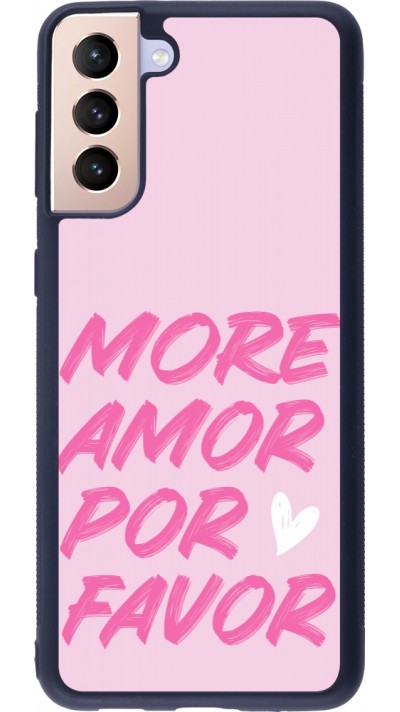 Coque Samsung Galaxy S21+ 5G - Silicone rigide noir More amor porfavor