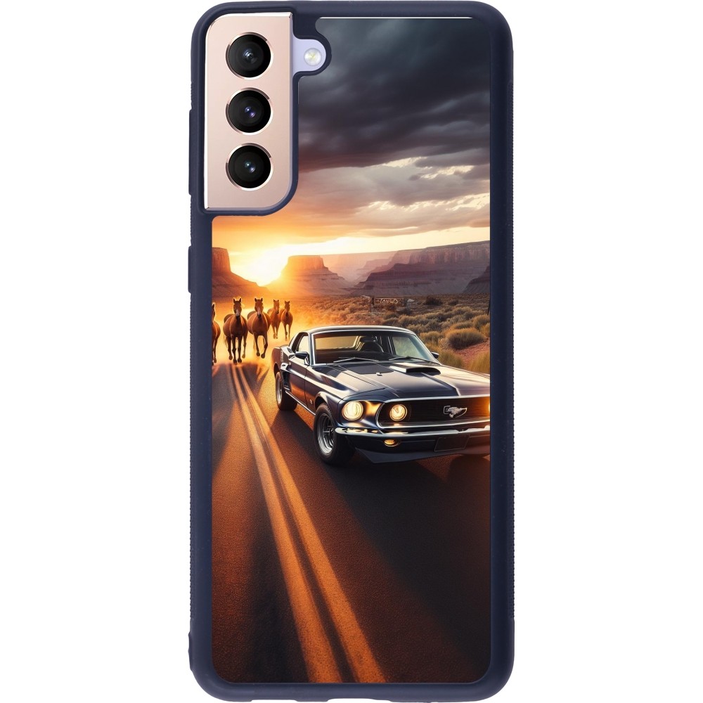 Samsung Galaxy S21+ 5G Case Hülle - Silikon schwarz Mustang 69 Grand Canyon