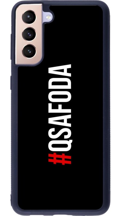 Coque Samsung Galaxy S21+ 5G - Silicone rigide noir Qsafoda 1