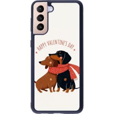 Coque Samsung Galaxy S21+ 5G - Silicone rigide noir Saint Valentines Day 26 Happy Valentine