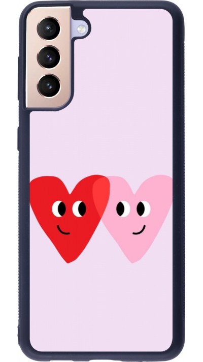 Coque Samsung Galaxy S21+ 5G - Silicone rigide noir Saint Valentines Day 26 Heart