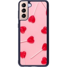Coque Samsung Galaxy S21+ 5G - Silicone rigide noir Saint Valentines Day 26 Lollipop